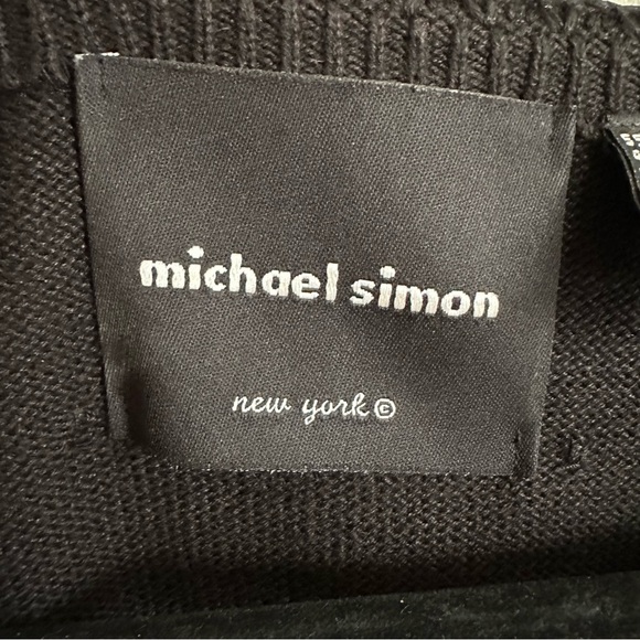 MICHAEL SIMON Beaded Flower Cardigan Black Y2K Retro Whimsical Collectible Sz 1X - Picture 8 of 17